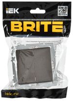 BRITE Выключатель 2-клавишный перекрестный 10А ВС10-2-3-БрТБ темная бронза IEK