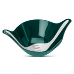 Салатник с приборами leaf, 4 л, бело-серый