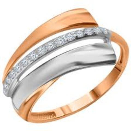 Кольцо из золота с фианитами