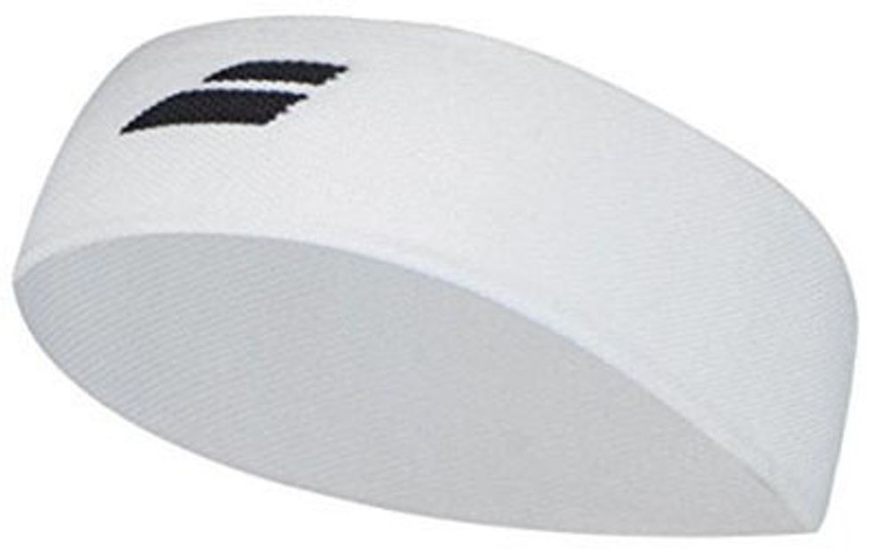 Повязка на голову теннисная Babolat Logo Headband - white/black