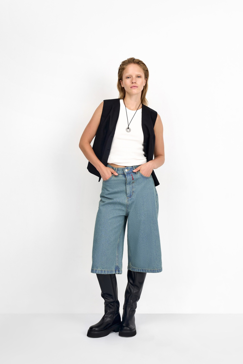 Джинсовые шорты женские бермуды WOMAN BERMUDA SHORTS GREEN