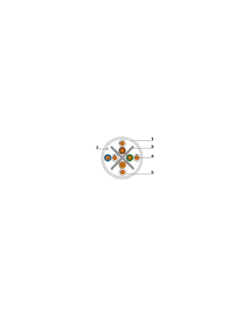 Cabeus UTP-4P-Cat.6-SOLID-LSZH-GY Кабель витая пара UTP (U/UTP), категория 6, 4 пары (23 AWG), одножильный, LSZH нг(А)-HF, серый (305 м)