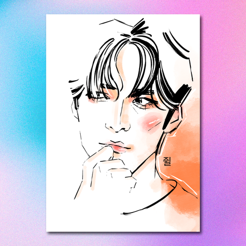 Арт принт / monsieur_julesl / ATEEZ / Юнхо