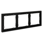 Рамка пластиковая VOLTUM S70 на 3 поста, (черный матовый)