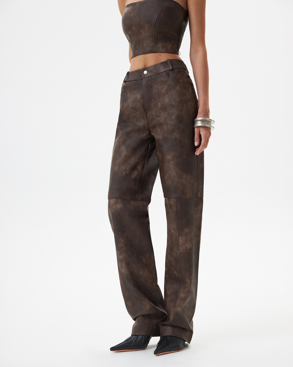 WASHED BROWN TROUSERS