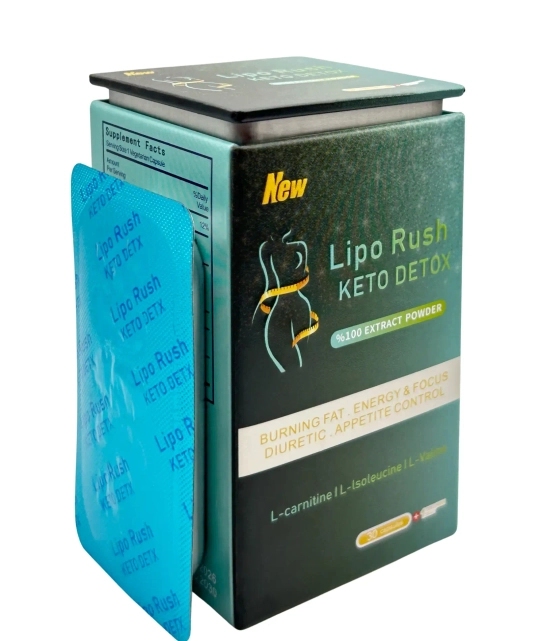 Lipo Rush Keto Detox капсулы для похудения жиросжигатель USA