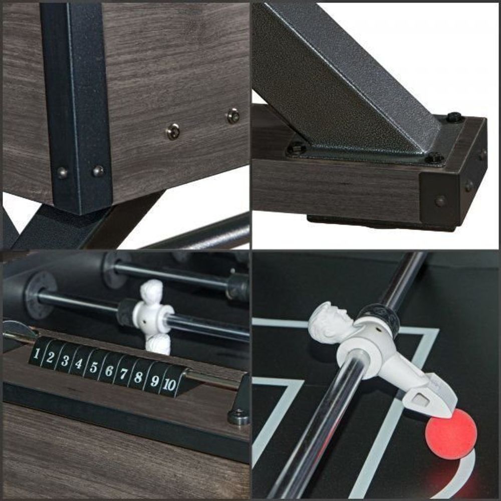 Игровой стол - футбол "Tournament" (142.5x78.2x88см, кубинский махагон)