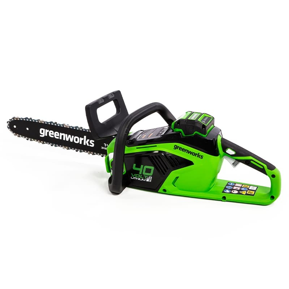 Цепная пила Greenworks GD40CS15 40V 2005707 (35 см) бесщеточная аккумуляторная