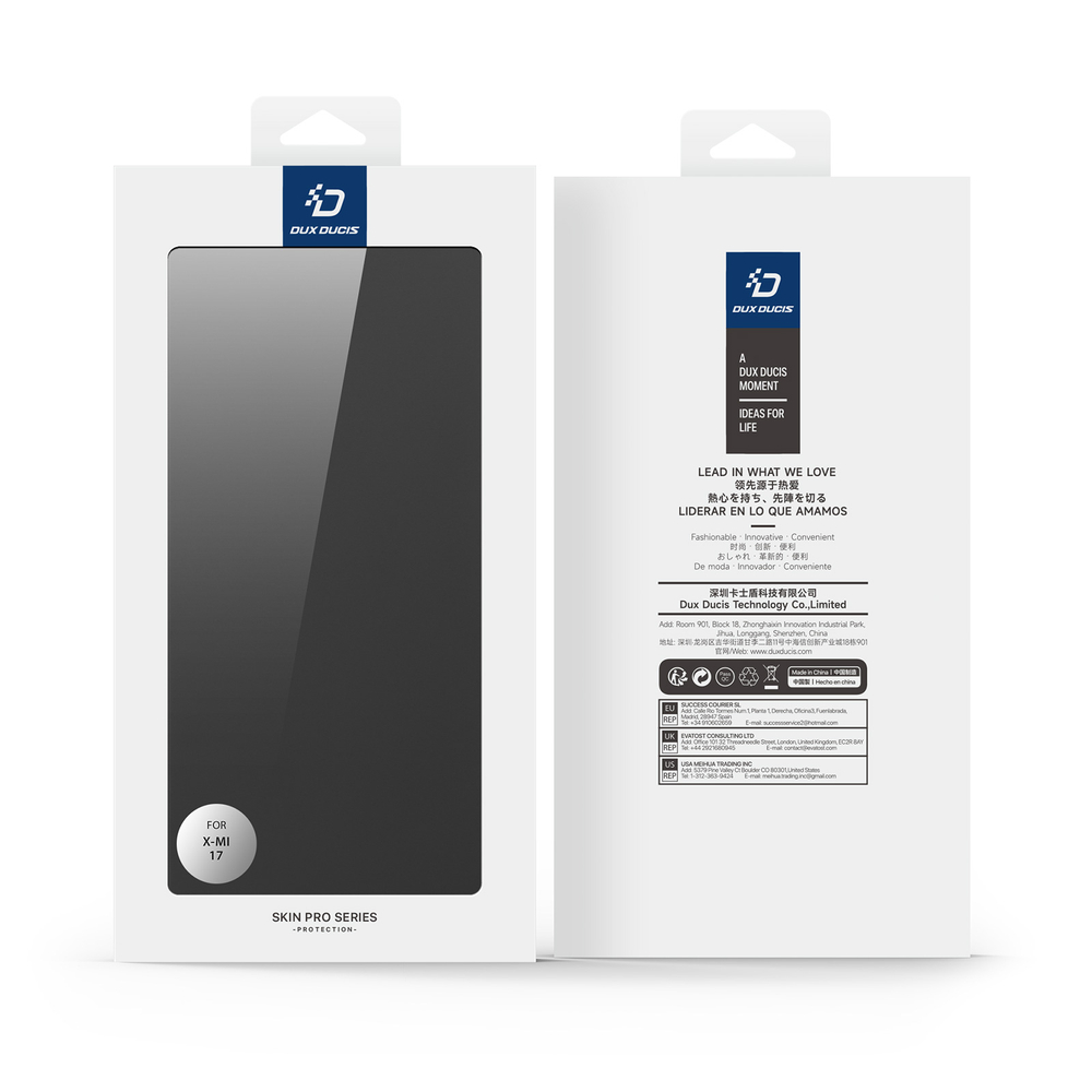 Чехол книжка из PU кожи черного цвета от Dux Ducis для Xiaomi 17, серия Skin Pro Series Case