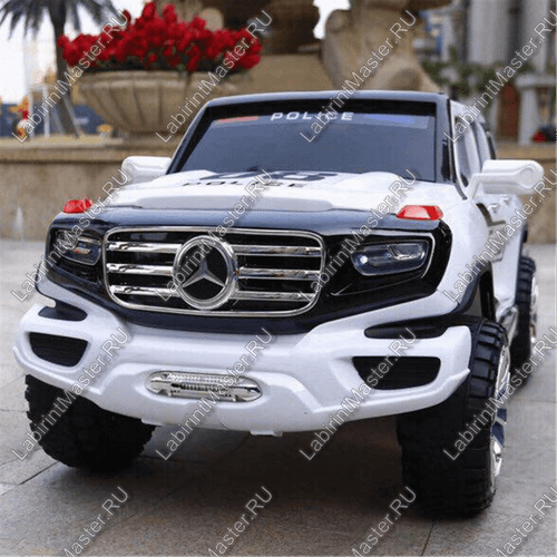 Детский электромобиль "Mercedes Police" белый