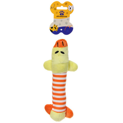 Игрушка для собак малых и средних пород «ЗООГРАД», утёнок, с пищалкой, 25см (лейбл)