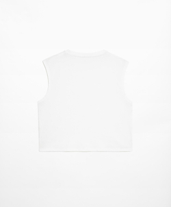 Oysho Топ без рукавов из смесового хлопка, белый