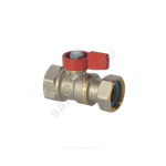 Кран шаровой латунь никель R251 Ду 20 Ру42 ВР/нак. гайка флажок красный Giacomini R251PX014
