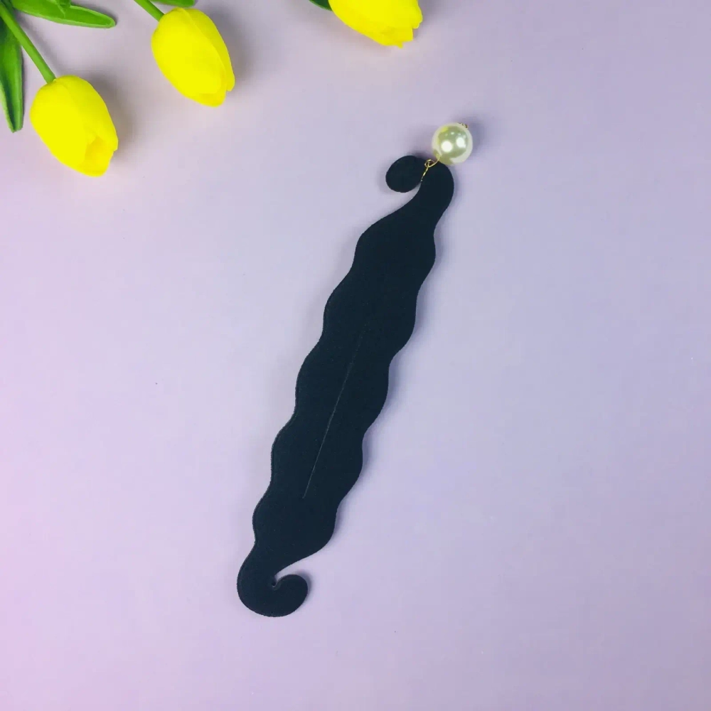 Заколка для создания причёски «Beautiful hair», цвет чёрный с жемчугом, 23*4,8см