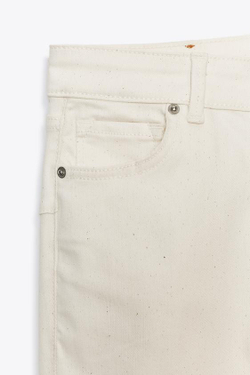 ZARA ДЖИНСЫ BOOTCUT С ВЫСОКОЙ ПОСАДКОЙ — ZW COLLECTION, ЭКРЮ