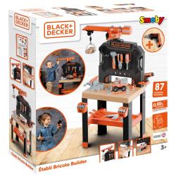 Детский верстак Smoby Black 360741 & Decker с краном инструментами и 87 аксессуарами от 3 лет — фото 2