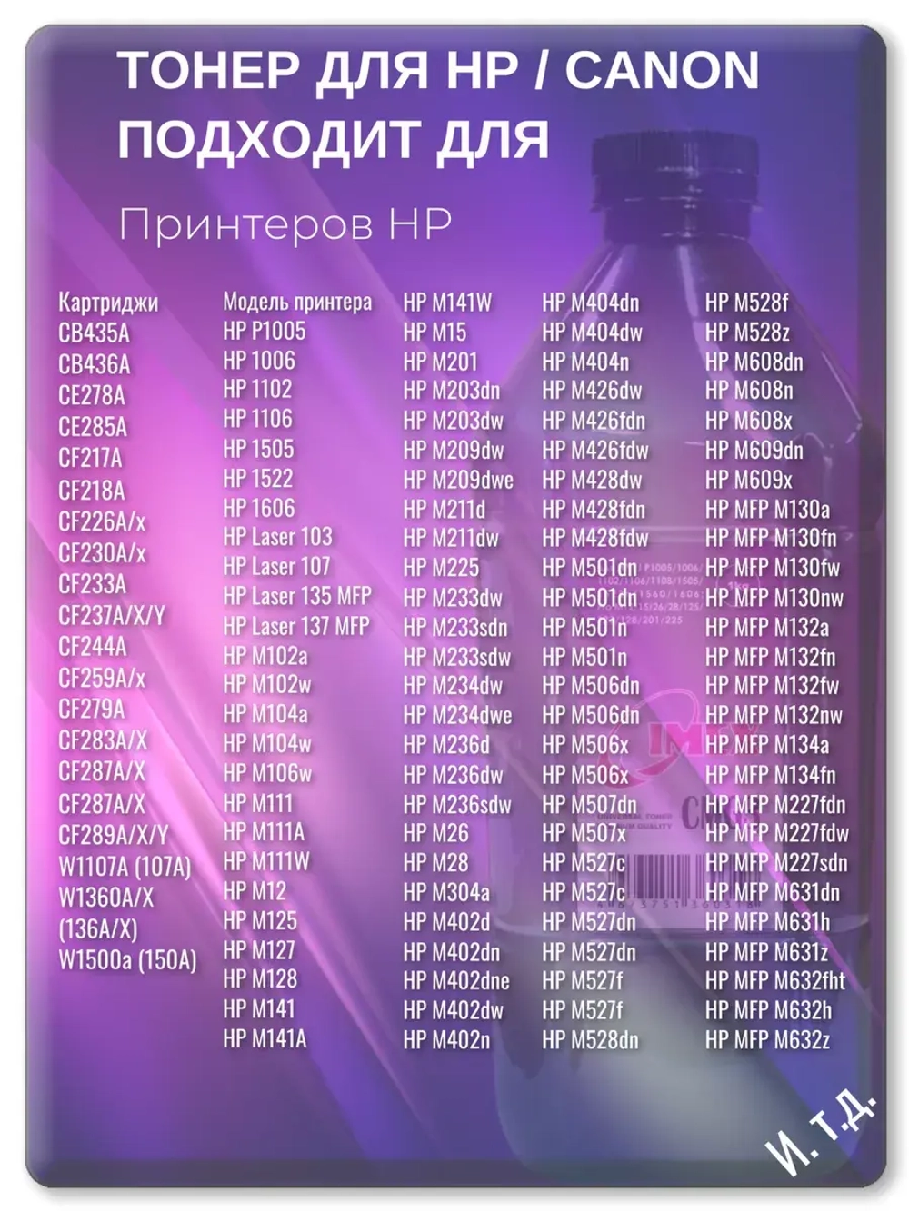 CMG3 Тонер универсальный Premium для HP и Canon