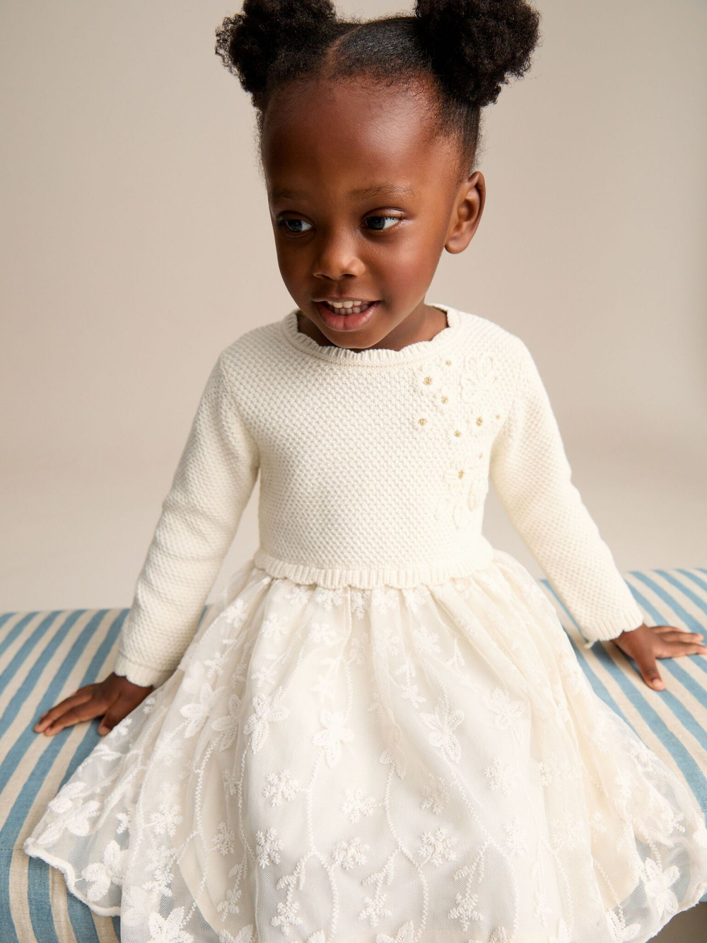 Платье для девочки Next Q87-945, Молочный