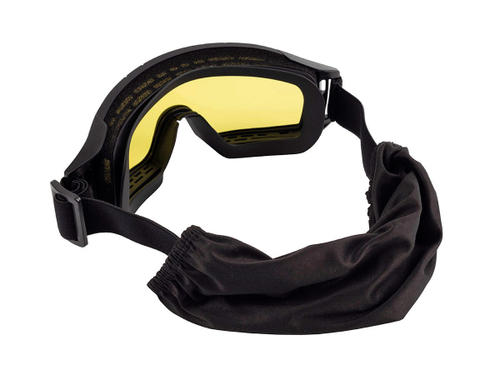 Маска стрелковая ShotTime Puma, защитная, чёрная, линза жёлтая