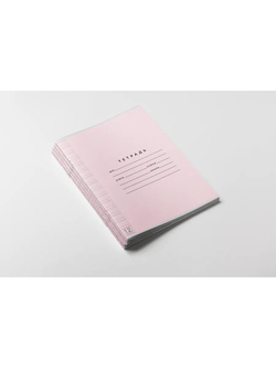 Набор тетрадей ТЕТРАДКИН, частая косая линия 5 мм, 12 л, цвет обложки - розовый, 10 шт