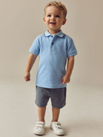 Поло и шорты в комплекте для мальчика Next E63-608, Синий, Голубой
