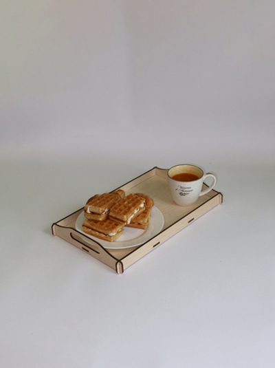 Поднос деревянный с ручками