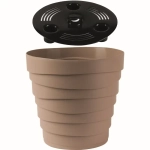 Кашпо для цветов пластиковое 2,25л d-18см «Бархан» Фраппе