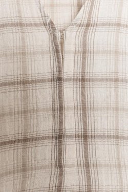 ZARA КОРОТКОЕ ПЛАТЬЕ В КЛЕТКУ, ЭКРЮ/БЕЖЕВЫЙ