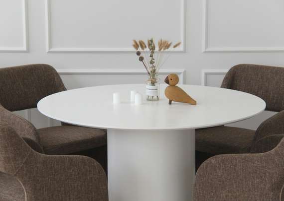 Стол обеденный Type D 110 см основание D 43 см (белый)