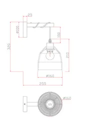 Настенный светильник (бра) FR5334WL-01W Сеть / Mesh E27x1 Freya fr5334wl-01w