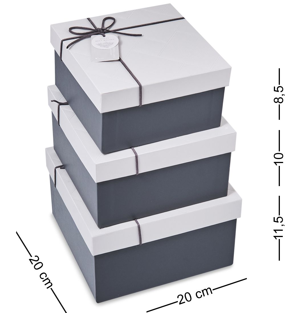 WF-193-A Набор коробок из 3 шт, голубой/синий