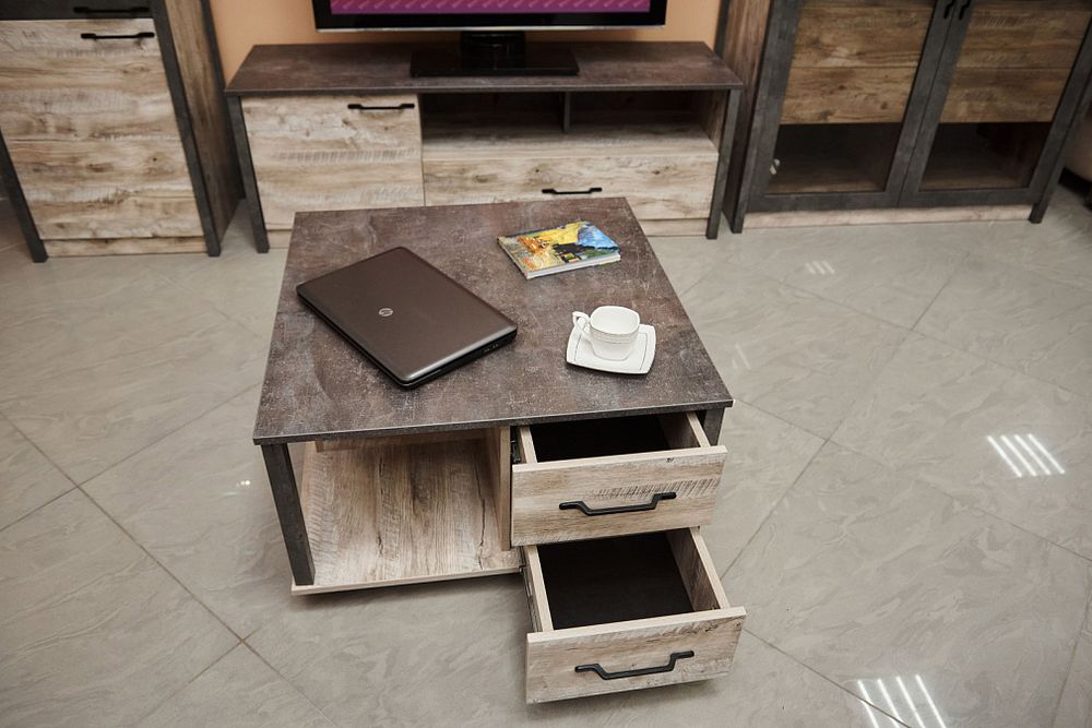 Коллекция Клео Журнальный стол Дуб Юкон/Ателье темное (Набор)