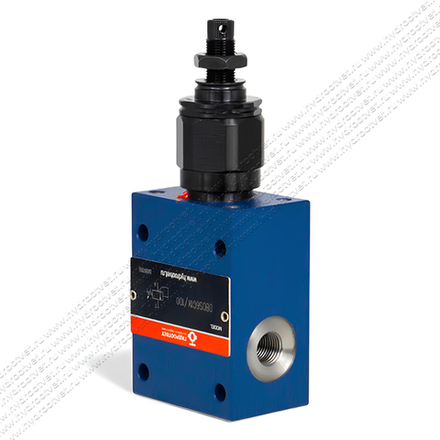 DBDS6G1X/100 - Предохранительный клапан прямого управления Ду6, давление регулировки до 100 бар, тип монтажа - резьбовой, элемент регулировки S = винт