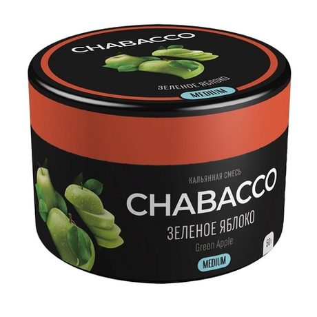 Кальянная смесь Chabacco "Green Apple" (зеленое яблоко) 50гр