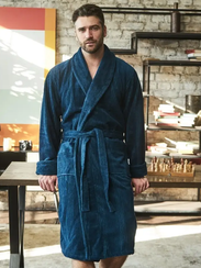 Халат мужской АДАМ без капюшона МОРСКАЯ ВОЛНА "Polens"