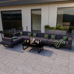 Лаунж зона угловая Ideal Patio ТЕСОРА антрацит - каркас карбон