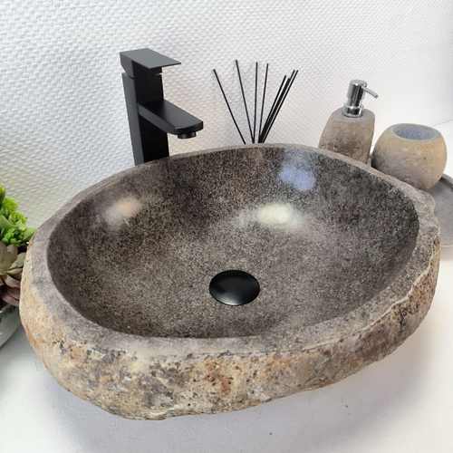Раковина из речного камня RS-63586 (48*41*15) 0122