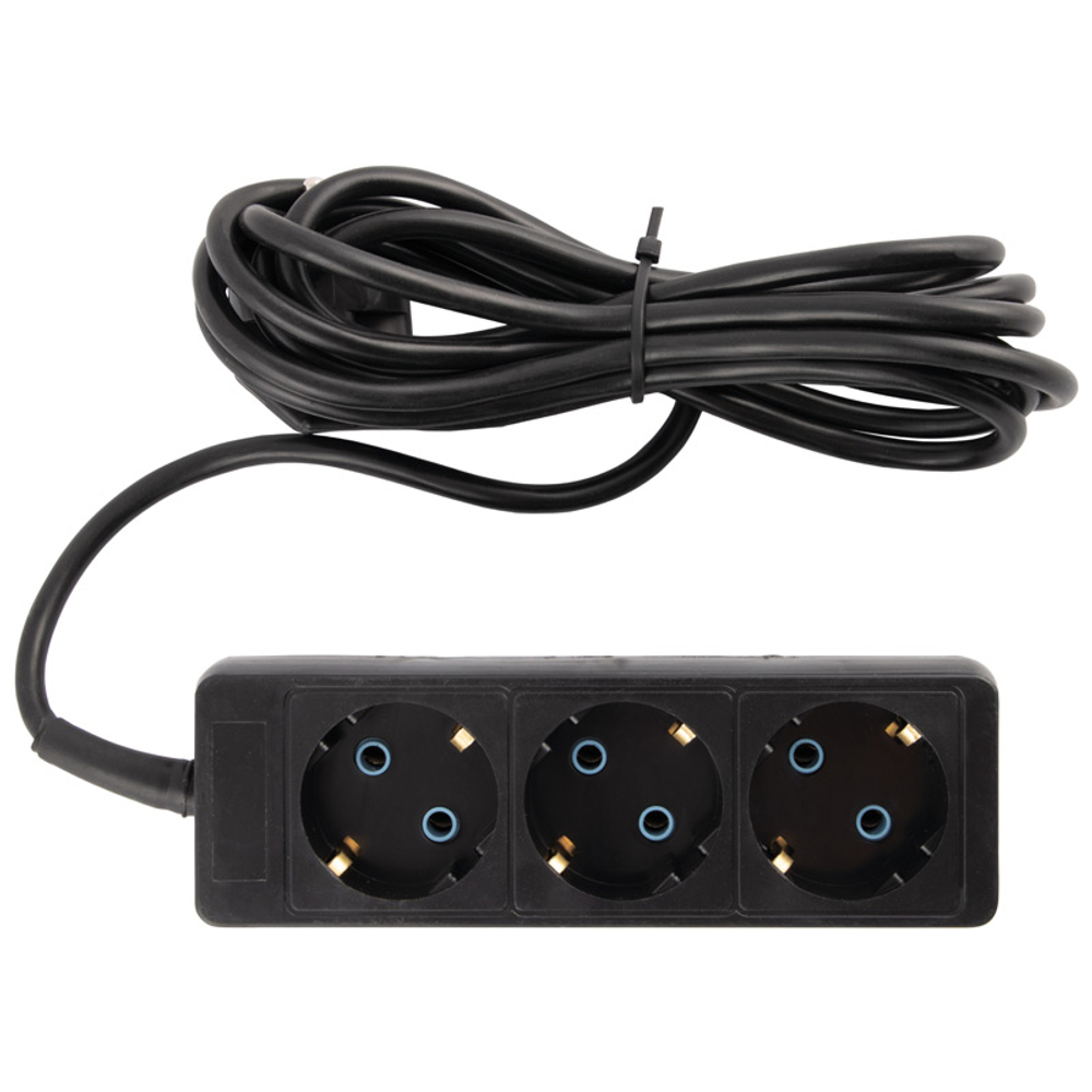 Удлинитель Engy "Гранд" 3м/3роз с заземлением (ПВС 3х0.75) черный