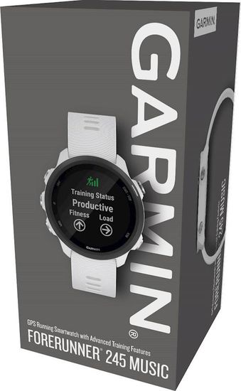 Часы для бега Garmin Forerunner 245 Music белый с белым ремешком (010-02120-31)