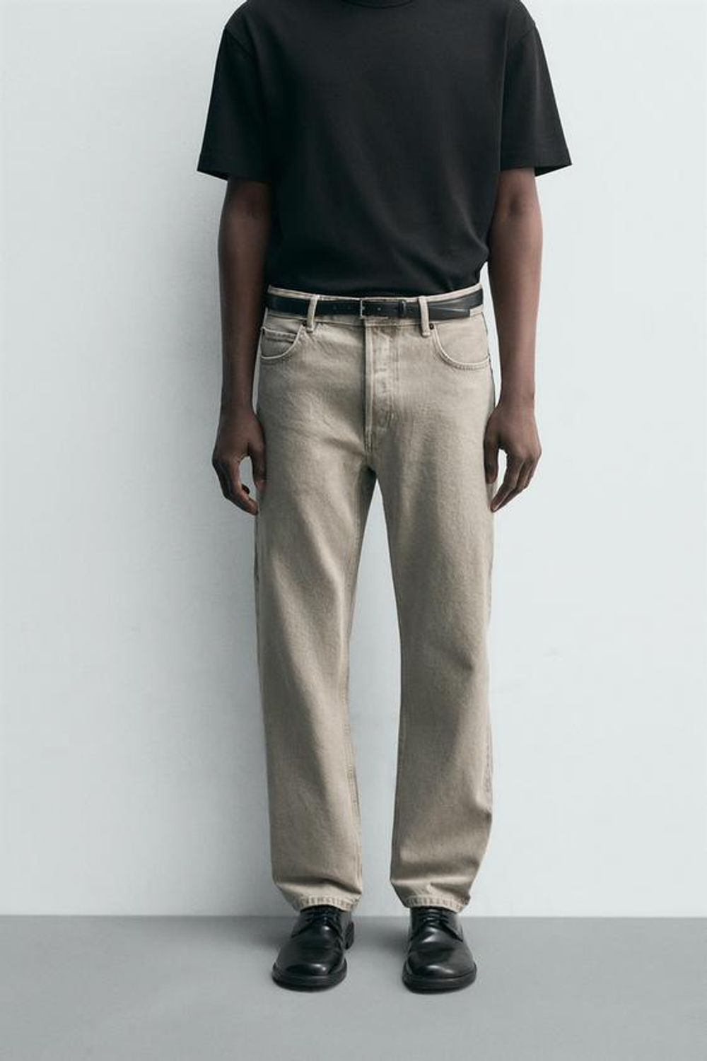 ZARA ДЖИНСЫ REGULAR FIT, СЕРО-КОРИЧНЕВЫЙ