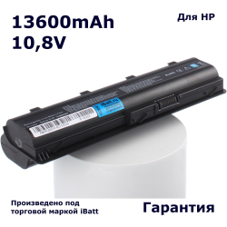 Аккумулятор iBatt 13600mAh, для HP- G62-b20ER XW752EA Pavilion dv7-6150er g6-1354er g7-2100sg g7-2352er 2000-2d01SR