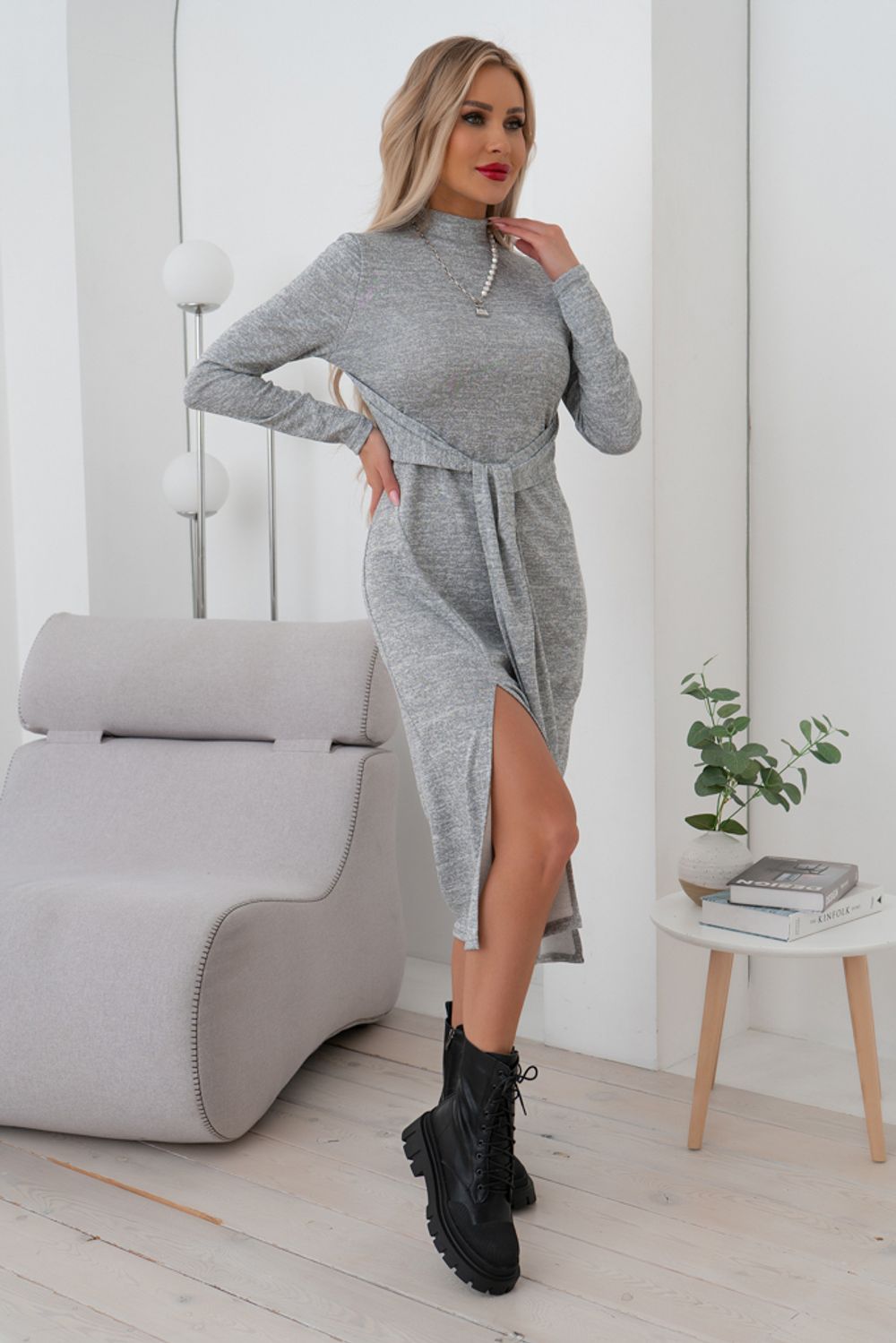 Платье Карина (серый) Р11-1107/2 Nikol (Акция)