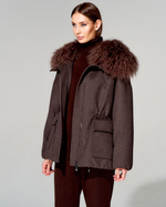 Парка с меховой отделкой ламы