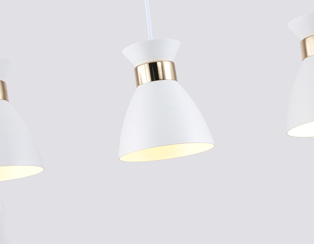 Светильник подвесной TR8466/3 WH/FGD белый/золото E27/3 max 60W 550*135*1000