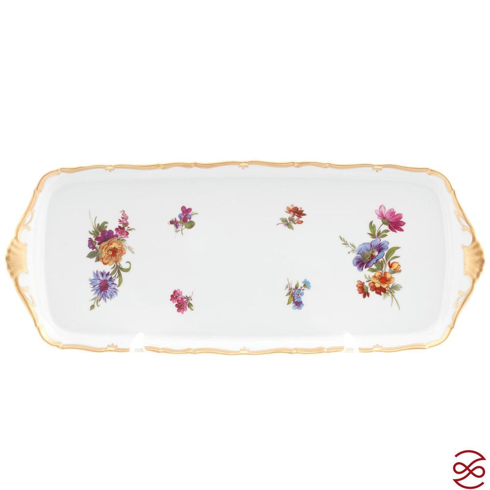 Поднос Queen's Crown Мейсенский букет 37 см