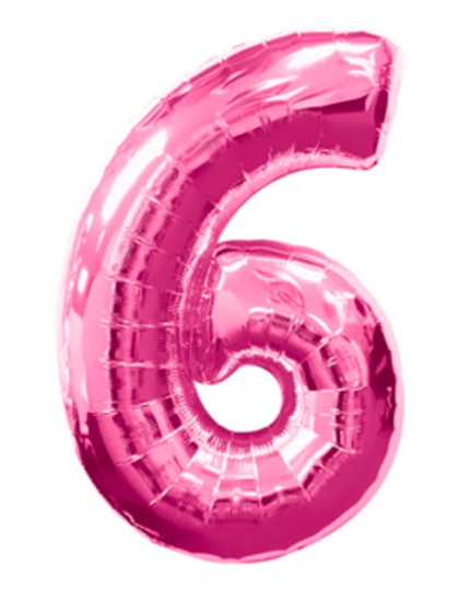 Цифра "6" Розовый