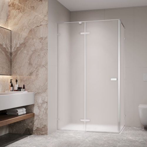 Душевой уголок с распашной дверью на петлях - RGW SV-040 (Матовое-Сатинат, 1200x900)