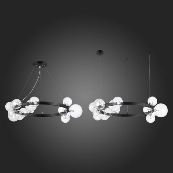 SL1165.403.15 Светильник подвесной ST-Luce Черный/Прозрачный G4 15*5W NECTON