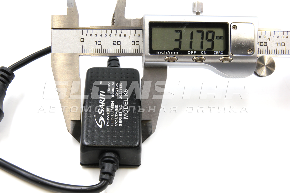 Светодиодные лампы HB4 (9006) Sariti K5 с обманкой, с вентилятором, 5500K, 12V, 50W (комплект, 2шт)