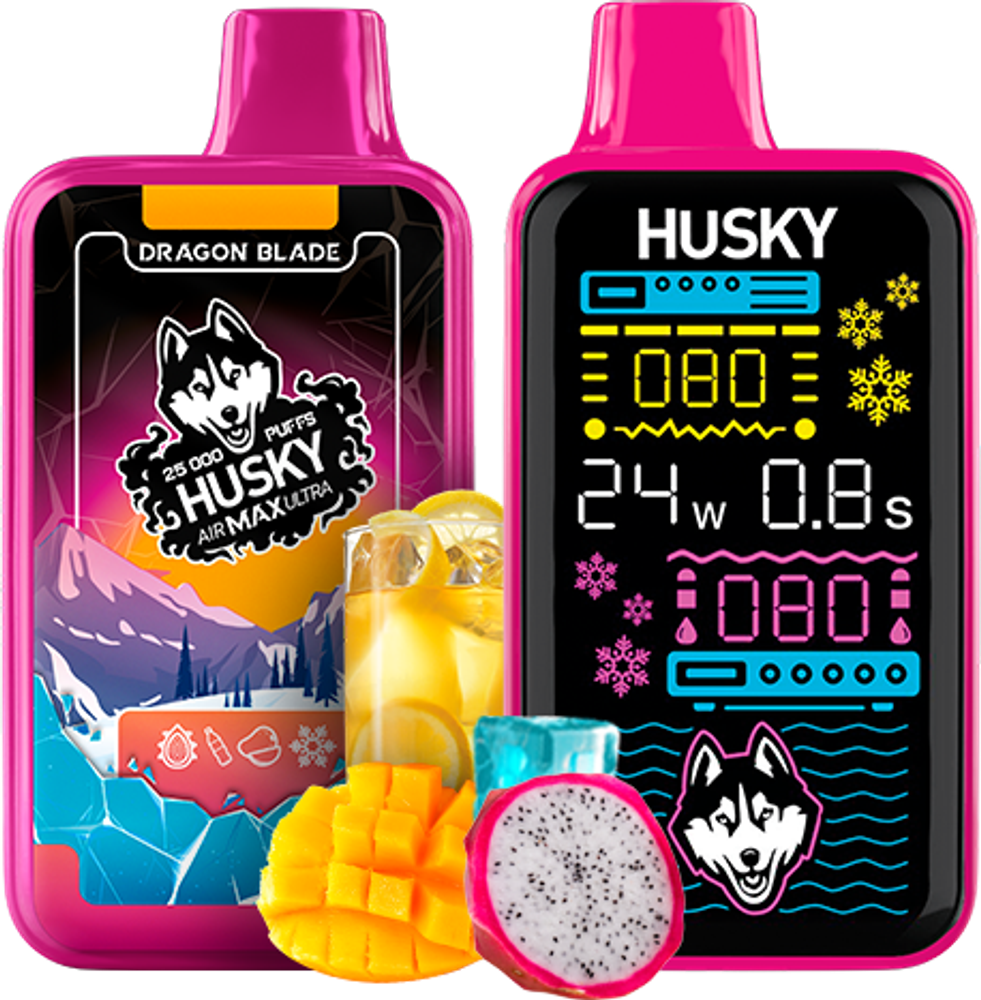 Одноразовая электронная сигарета Husky Air Max Ultra - Dragon Blade (25000 затяжек) Одноразовая электронная сигарета Husky Air Max Ultra - Dragon Blade (25000 затяжек)
